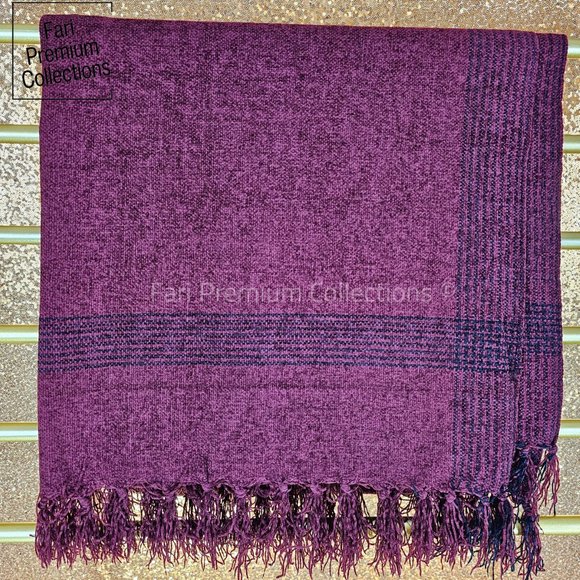 Soft Warm Wool Shawl Border Design Washable Pakistani Kashmiri Wrap Scarf Unisex - Picture 7 of 16